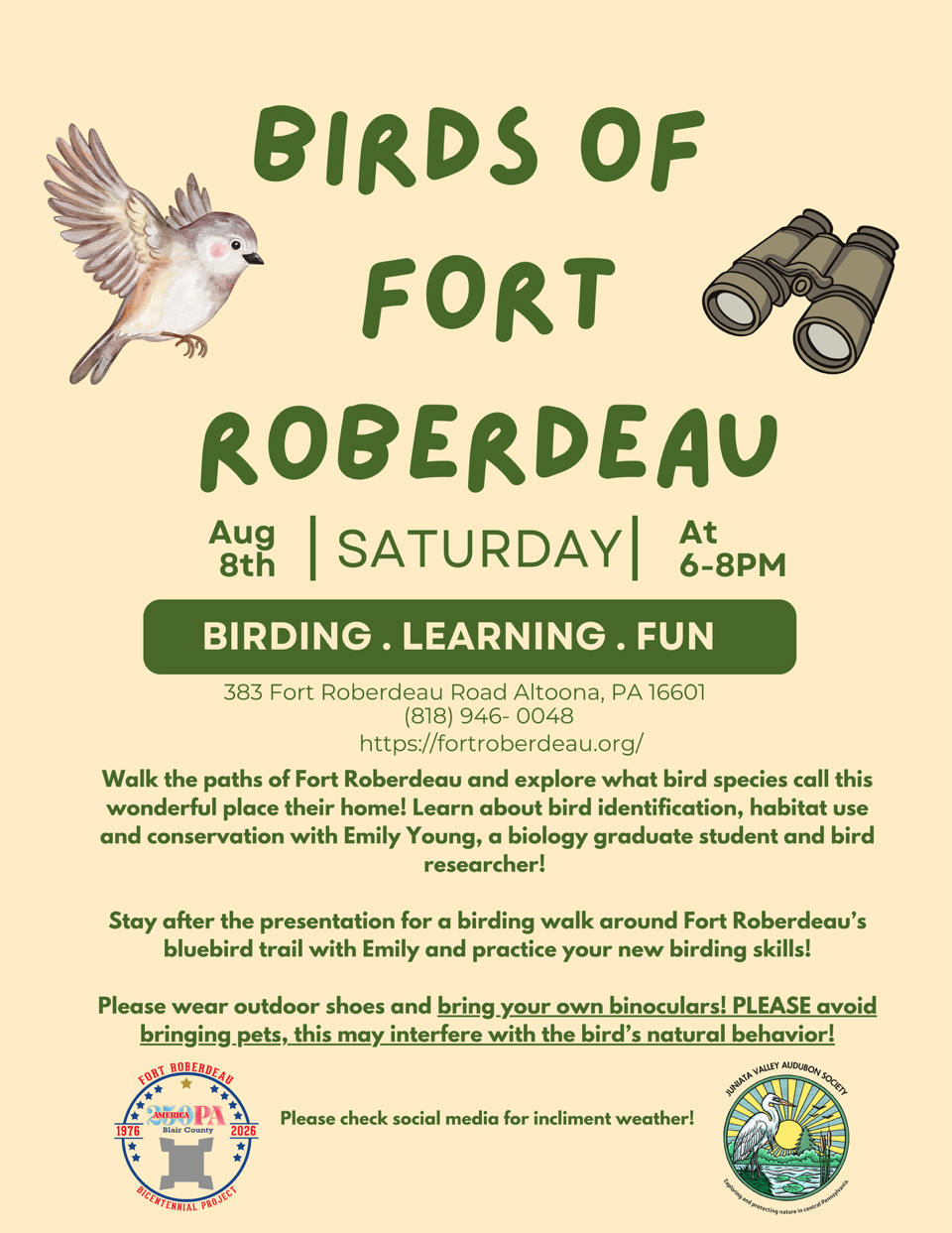 Bird of Fort Roberdeau Flyer draft 4