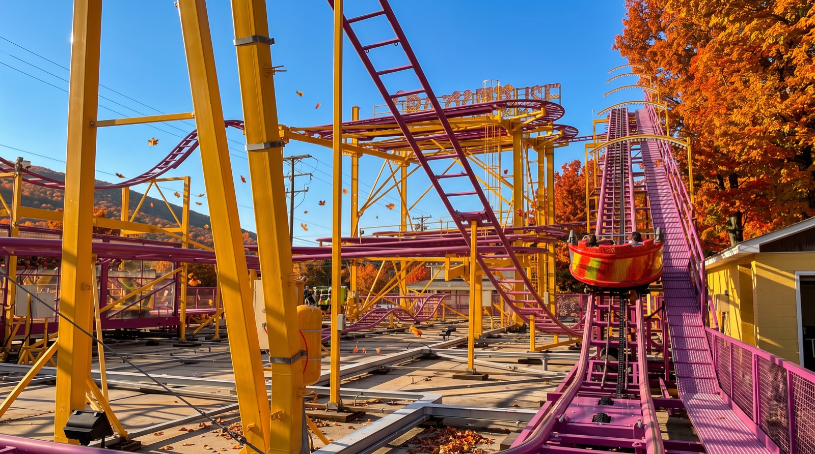DelGrosso's Amusement Park among fall foliage