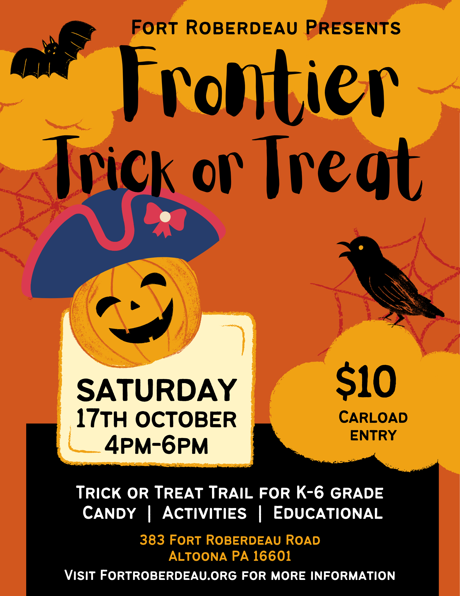 Frontier Trick or Treat 2026 Flyer
