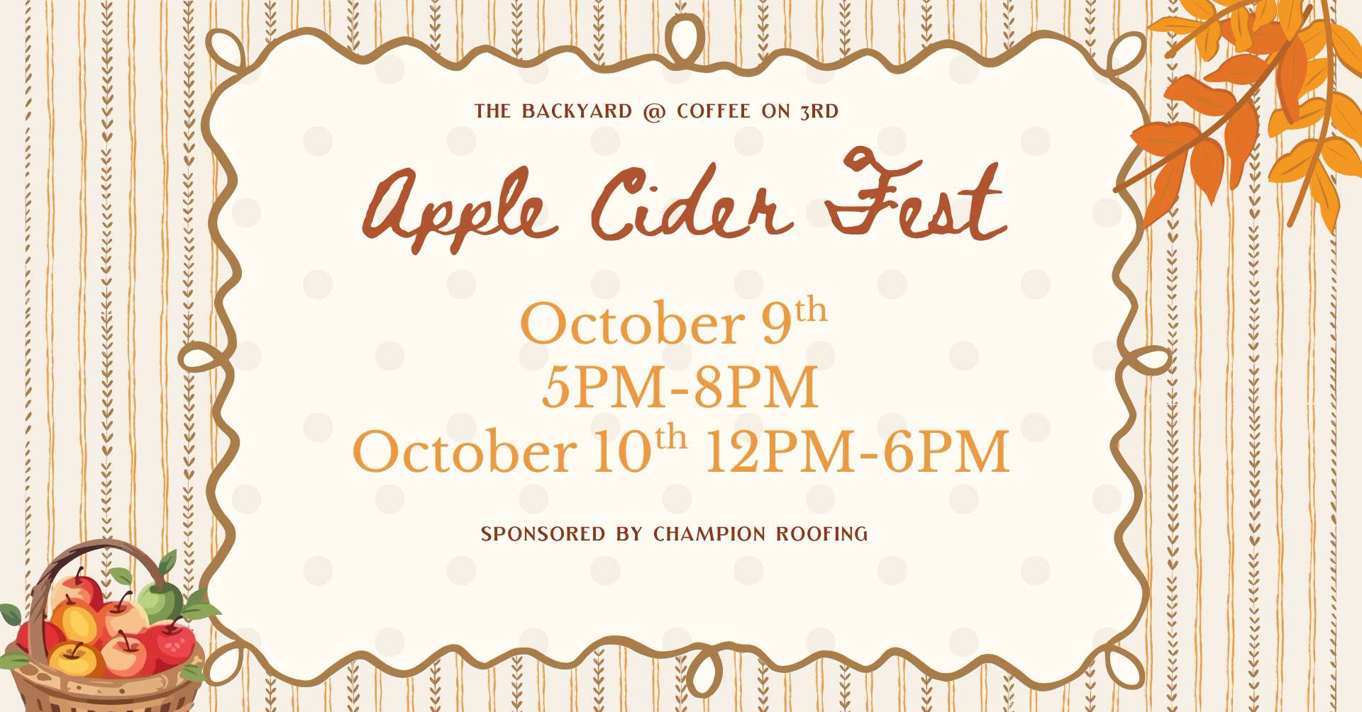 apple cider fest coffee on 3rd